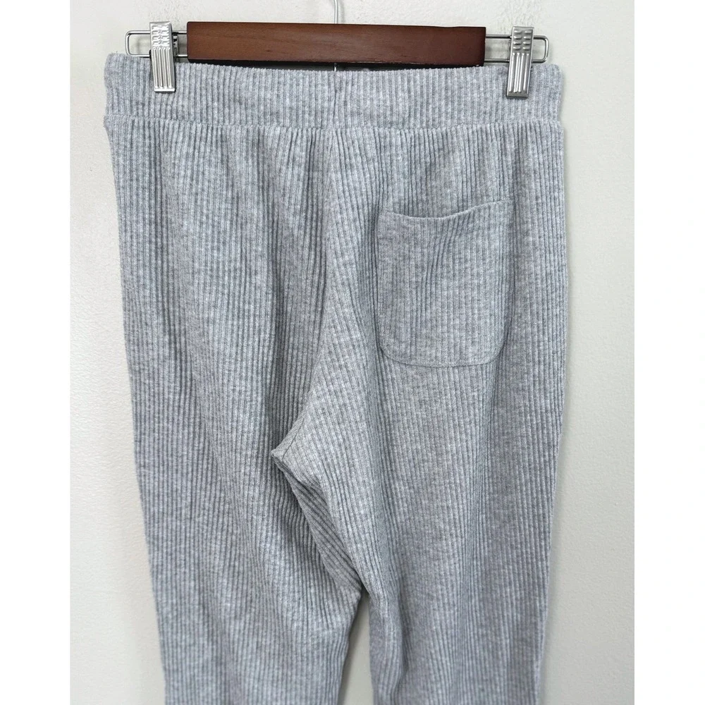 Alo Yoga Muse Sweatpants Women's Size S Heather Grey Ribbed Knit Joggers W5784R